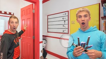 EXPLORING GAME MASTER SECRET ESCAPE ROOM HIDEOUT with CHAD WILD CLAY!! (Mystery Clues Found)