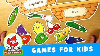 Fruit and Vegetable Sorting Game for Kids | Maple Leaf Learning Playhouse screenshot 5
