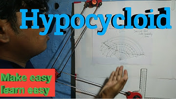 Hypocycloid || Engineering drawing curve|| how to draw tangent and normal