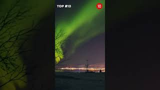 WOW!! These Are The BEST PLACES to See NORTHERN LIGHTS!! 😍 #shorts