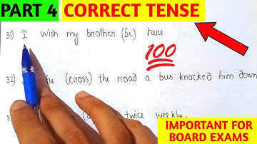 Correct Tense Questions and Answers ll SEBA II AHSEC