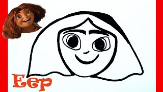 How to Draw Eep Easy Step by Step | Crood Cartoon Net Worth