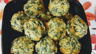 Spinach Cheddar Muffins