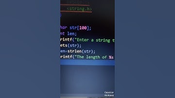 string length using library function in C programming