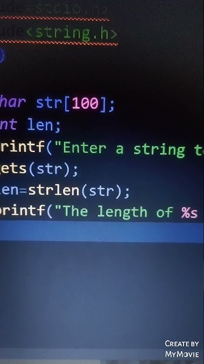 string length using library function in C programming - YouTube