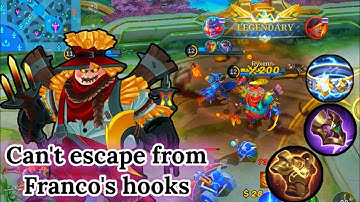 MVP Tank Franco NonStop Ganking The Enemies!! - Build Top 1 Global Franco ~ MLBB