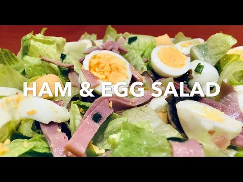 Video: Salad With Egg Pancakes And Ham, Recipe With Photo