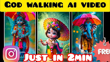Ganesha ji AI Video Editing | God Walking AI Video | Krishna ji Trending AI Video Kaise Banaye