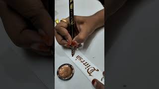 Dinesh Mani Name in Gothic Calligraphy | Metallic Ink Dip Pen | Blackletter Tutorial