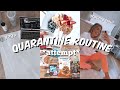 my quarantine routine *attempt* // working out, healthy food, & organizing