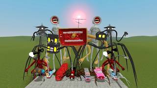 Monster Battle: HOUSE HEAD, CHOO CHOO CHARLES, CAR EATER,MEGAHORN BUS EATER,TRAIN EATER (GMOD)