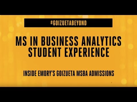 MS in Business Analytics Student Experience Web Chat