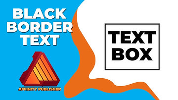 How to insert black border around text in affinity publisher