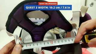 Quest 3 vs Quest 2: Dimensions measurement cm/in Comparison (Depth, Width, Heigh)