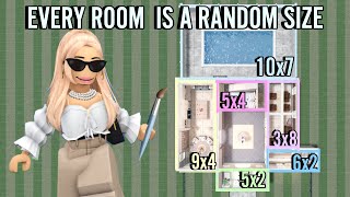 BUILDING A BLOXBURG HOUSE BUT EVERY ROOM IS A RANDOM SIZE | roblox