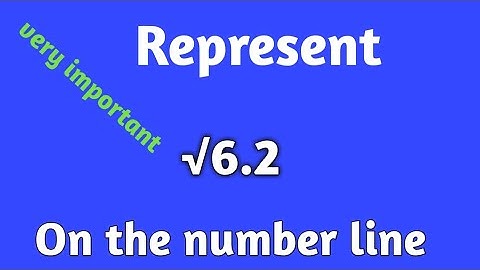 represent √6.2 on the number line