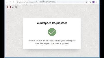 Oracle APEX  Request Workspace and Sign In