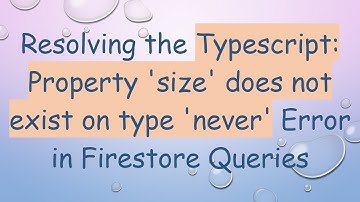 Resolving the Typescript: Property 