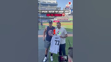 SPECIAL VISITOR FOR AARON JUDGE AND THE YANKEES!🚨👀#AaronJudge #Yankees #LukaDoncic #MLB #NBA