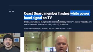 Coast guard Guy Flashes "OK" Symbol, People Freak Out