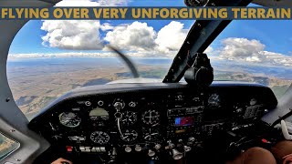 1963 Mooney M20C Cross Country Flight over Rocky Mountains.