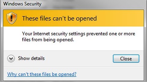 FIX Your internet security settings prevented one or more files from being opened( ERROR SOLVED)