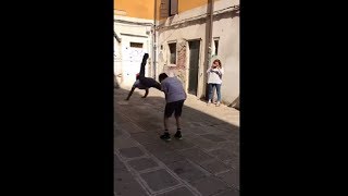 Guy Ducked When His Friend Tried To Jump Over Him