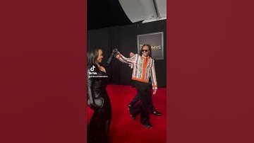 Lil Durk & India Royale arriving at the Grammy Awards 🏆 #fashion #lildurk #grammys #dresscodenation