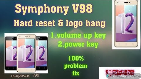 Symphony V98 Hard reset||logo hang||password remove||pattern unlock system||tricks||tips|100% fix.