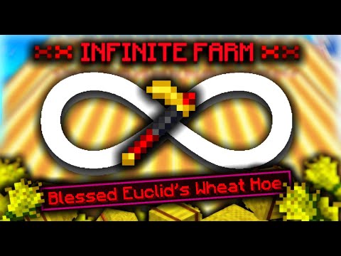 The INFINITE Farming Begins!  - Hypixel Skyblock Creating THE ULTIMATE HOE (Wheat edition) #3