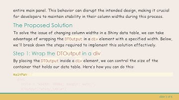How to Prevent Data Table Column Width from Changing Size in Shiny