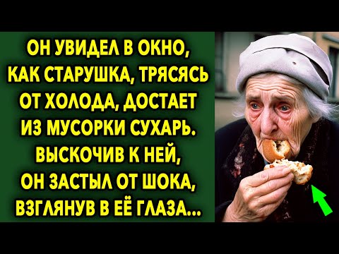 Он увидел в окно, как старушка достает из бака сухарь, поспешив к ней, он побелел...