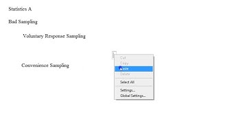 Statistics A - Bad Sampling