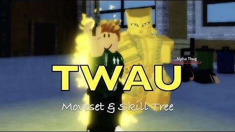 [YBA] TWAU Moveset & Skill Tree Showcase (The World Alternate Universe) · Roblox Tutorial