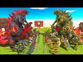 Dark devil monster war  team legendary devil godzilla 2014 vs team yellow thunder godzilla  arbs