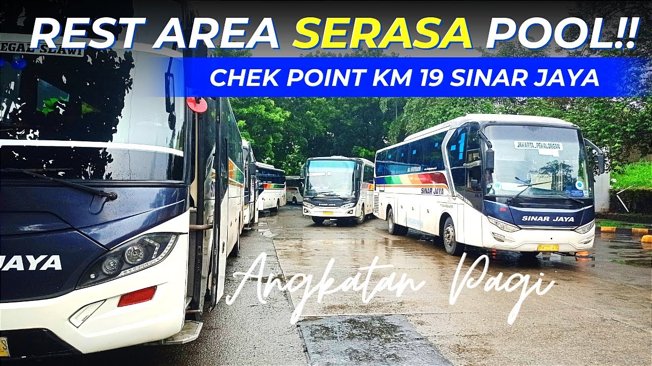 HUNTING BUS SINAR JAYA Di KM 19 | Rest Area Serasa Pool🔥‼️ Angkatan Pagi