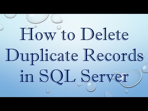 How to Delete Duplicate Records in SQL Server