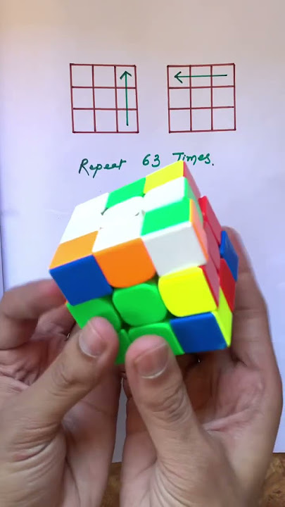 The VIRAL 2x63 Moves of Rubik’s Cube - cube solve magic trick #shorts #rubikscube