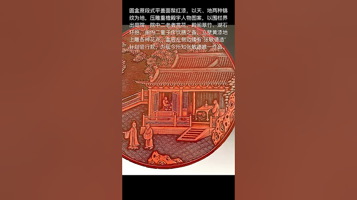 文物國寶｜傳統文化｜漆器系列（4）剔紅「張敏德造」賞花圖圓盒