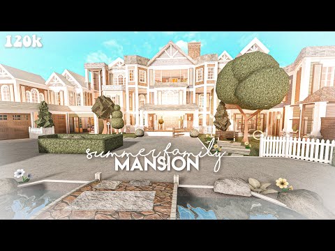 Bloxburg - Bright Summer Mansion Speedbuild (exterior)