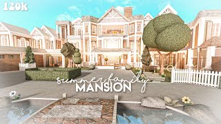 Summer family mansion - Bloxburg build (120k)