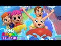 Baby John&#39;s Water Slide Playground Race! | @LittleAngel And Friends Kid Songs