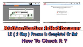 Authentication failed for user / failed to sync operator details L2 Process Is Done Or Not