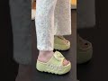 This Light Green Color Thick Soled Slippers Are Really Suitable For Spring 