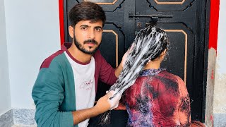 ASMR My Husband Doing My Relaxing | Haircut And Shampoo Wash | 💇‍♀️