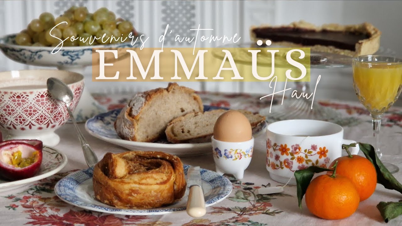 Balade automnale en boutique Emmaüs et vide-greniers - Haul vintage | VLOG #9 Automne 2024
