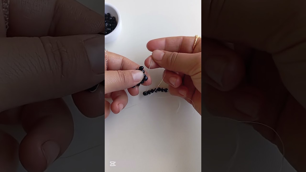 🌿how to make a bracelet with crystal beads💯☺️Kıristal boncukla bileklik nasıl yapılır 