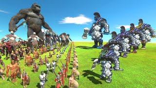 Hulk Warrior Of Evolution VS Melee Weapon Team  Animal Revolt Battle Simulator