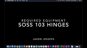 Required Equipment for SOSS 103 Hinge Installation