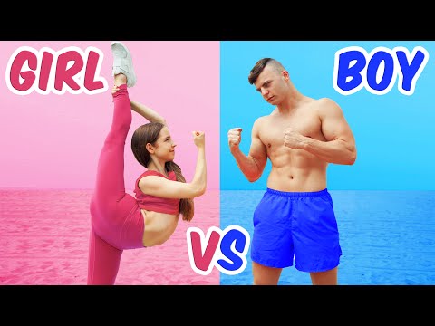 GIRL vs BOY GYMNASTICS BATTLE